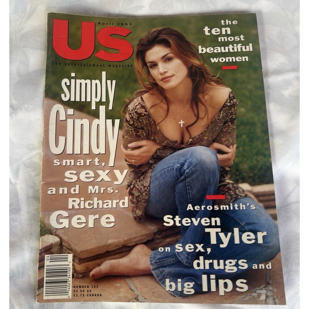 US Entertainment Magazine 1993 Cindy Crawford Aerosmith Tyler Beautiful Women